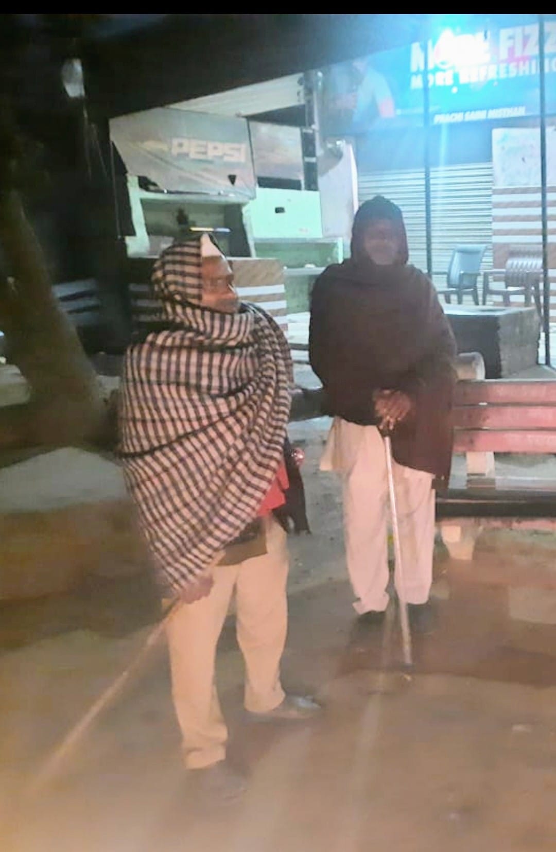 God trust security, watchman handling police picket