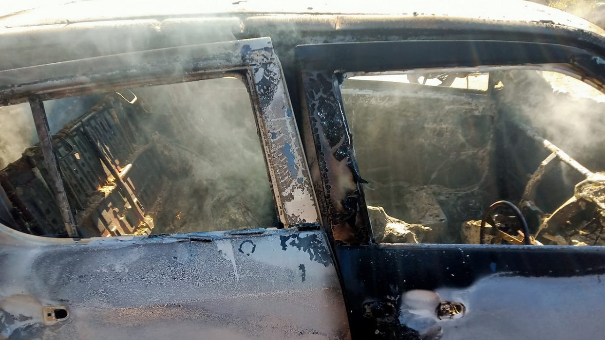 secl employee killed and burnt along with car in mainpat ambikapur