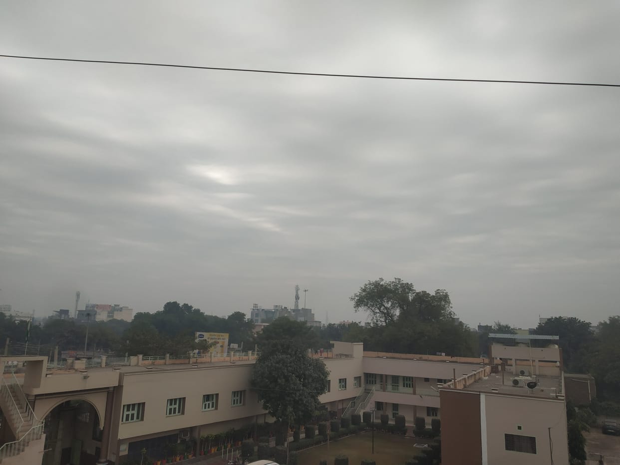 Weather changed due to drizzle, clouds remained throughout the day
