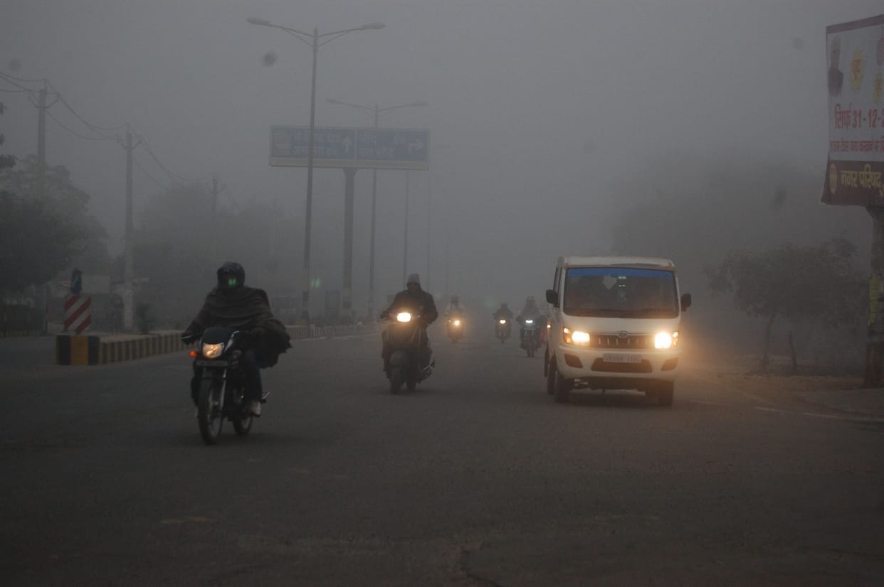fog increased and temperature dropped