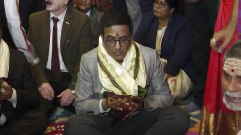 CJI Chandrachud Offered Prayer at Kanaka Durga Temple Vijayawada