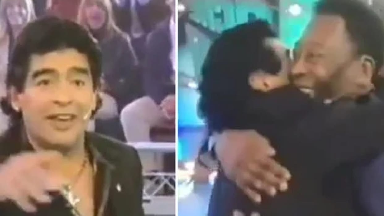 Pele Maradona Watch Video When Pele and Maradona were face to face in the TV show, won the hearts of the fans