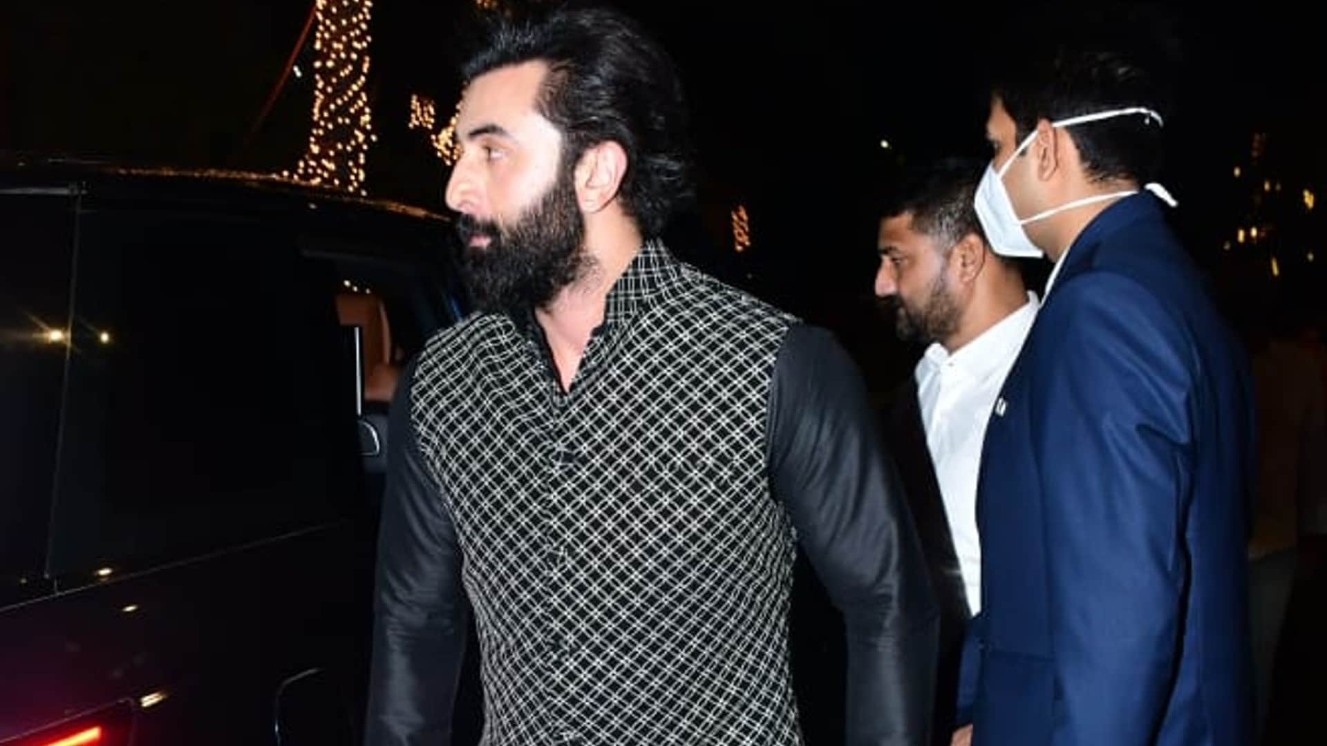 Anant Ambani Radhika merchant Engagement Bollywood Celebs Ranbir Kapoor Alia Bhatt reached Antilia for Party
