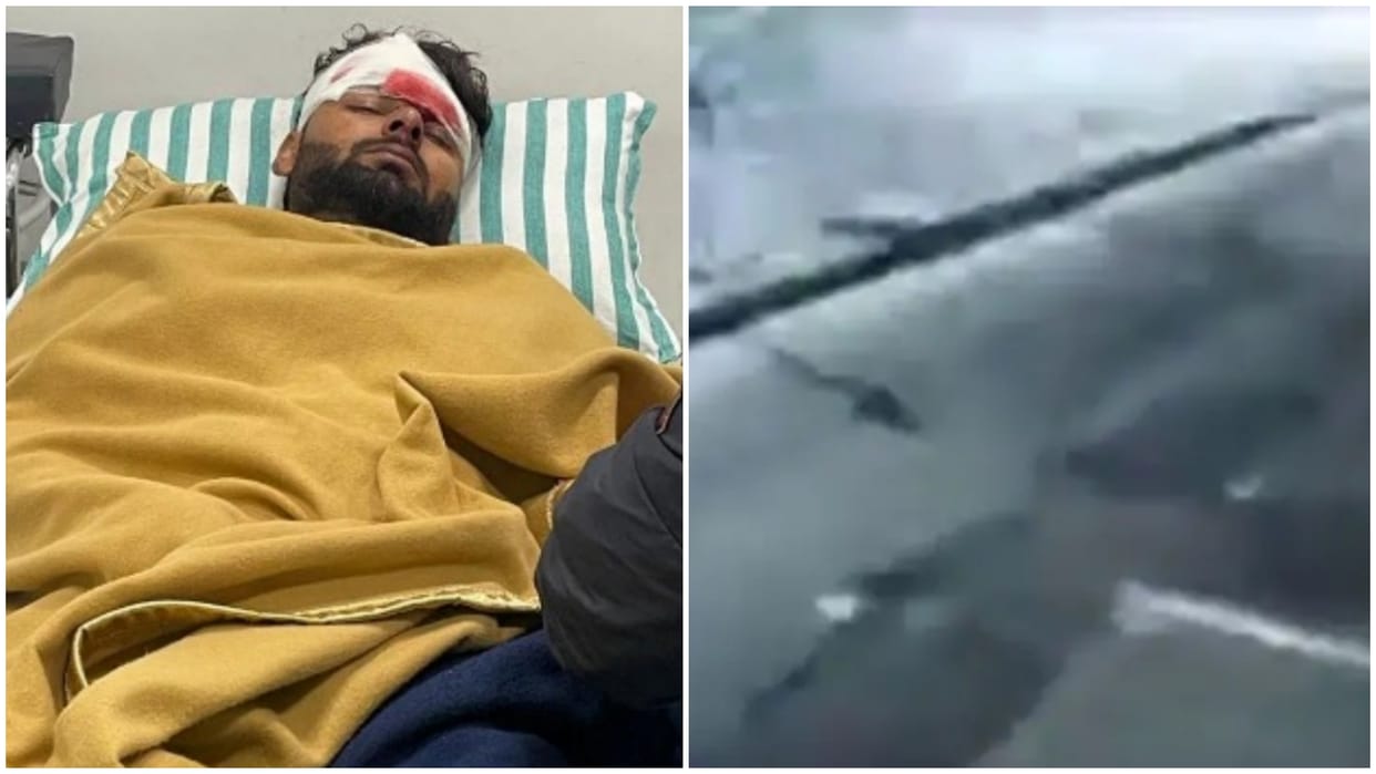 Rishabh Pant Accident CCTV Footage Out Watch Indian Cricketer Car Crashed Viral Video