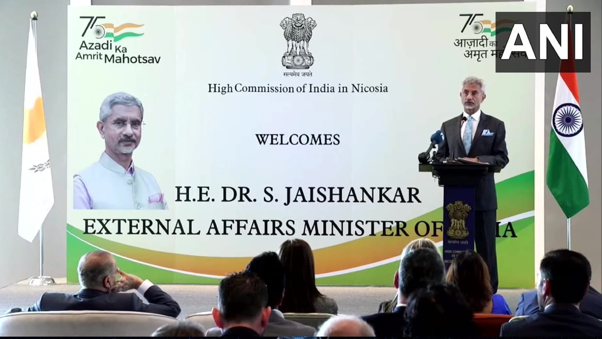EAM Dr S Jaishankar at a business event in Nicosia CyprusOur goal is to make India a major manufacturing hub