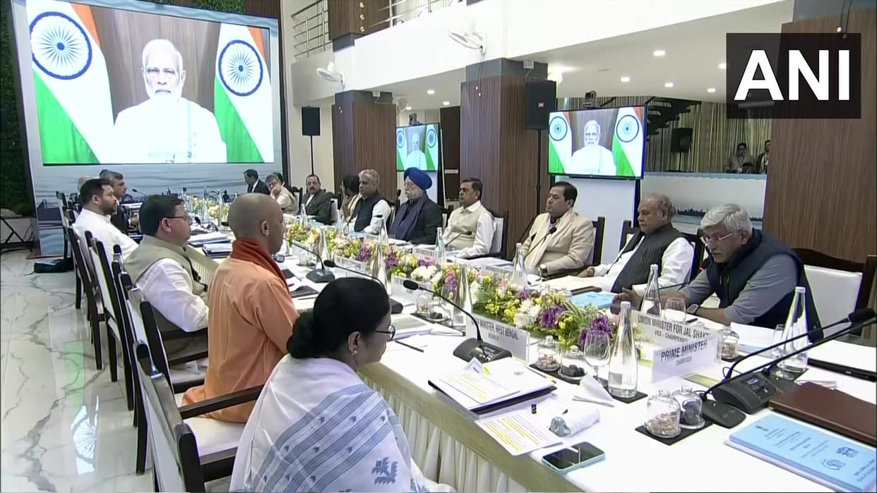 Prime Minister Narendra Modi attends meeting of National Ganga Council in Kolkata West Bengal via vc