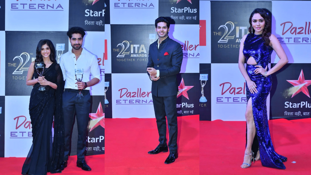 ITA AWARDS 2022 Rupali Ganguly abhimanyu Neil Bhatt Shivangi Joshi anil kapoor raveena set fire on stage