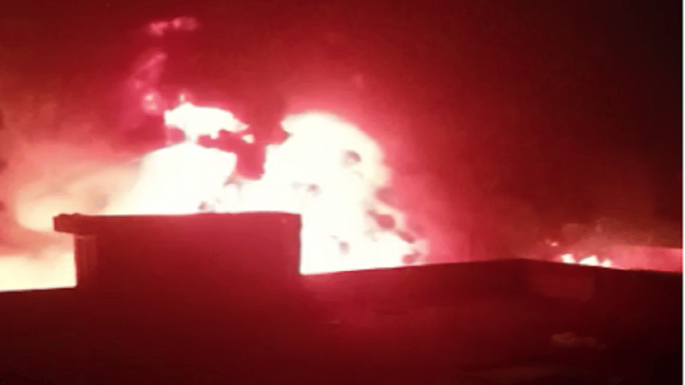Fire In LED Signage Board Making Factory In Agra