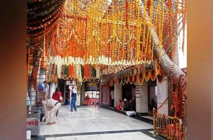 Baba Balak Nath Temple decorated with flowers on New Year