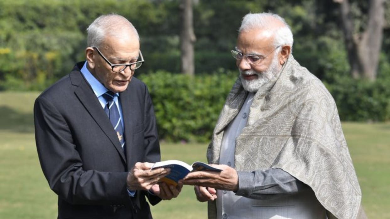 Retired Air Marshal presents to PM Modi his book on fitness