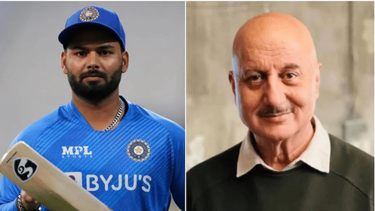 Rishabh Pant car accident bollywood star Anupam Kher and Anil Kapoor visit hospital to see him