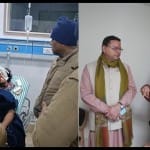 ऋषभ पंत की  बहन से बात करते सीएम धामी