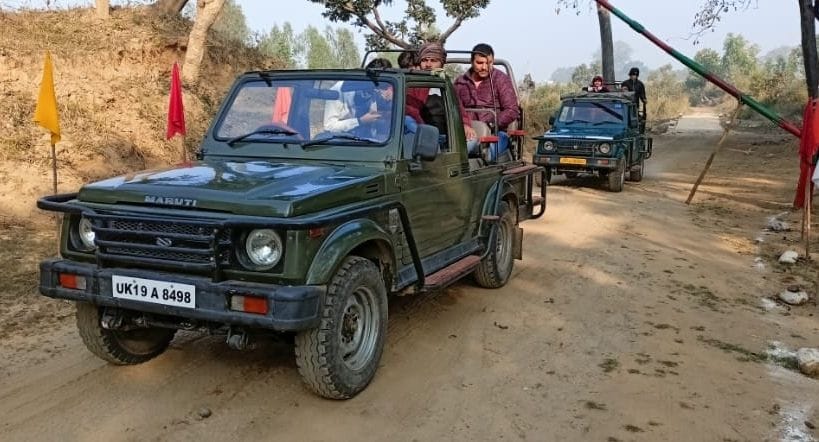Crowd of tourists remained in Amangarh on the first day of the year