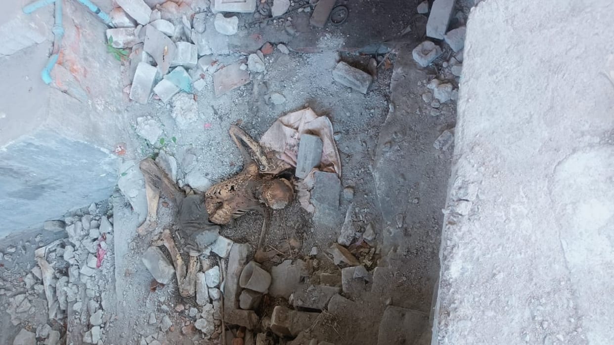 skeleton found in closed fly ash bricks center in janjgir-champa