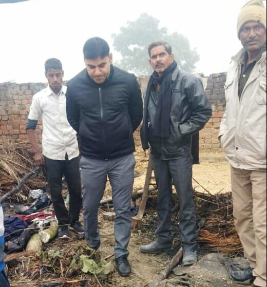 Cash and household items burnt due to fire in hut