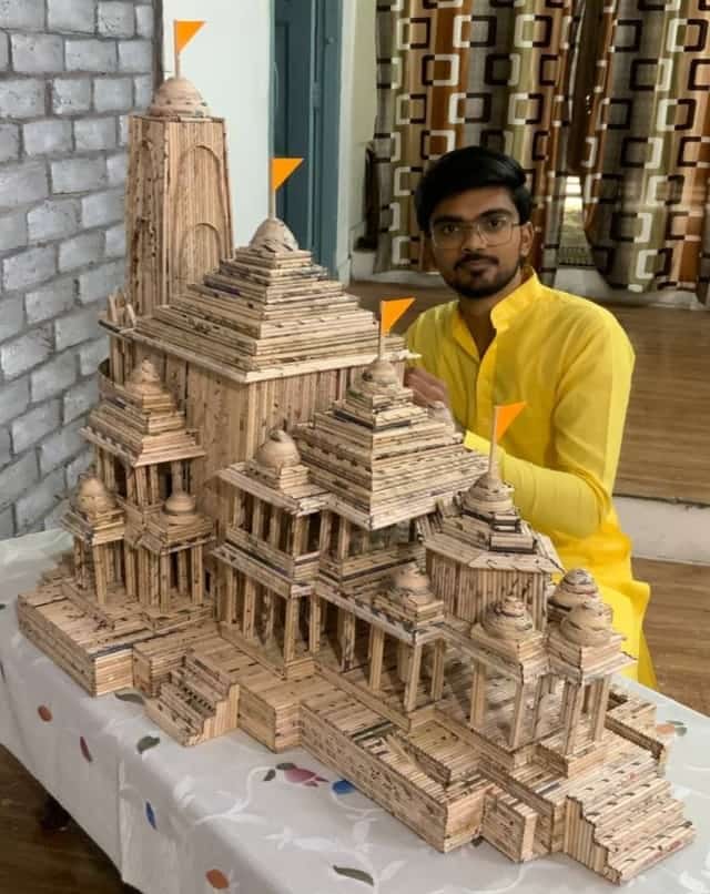 Tushar Sharma made the model of Ram temple in Ayodhya