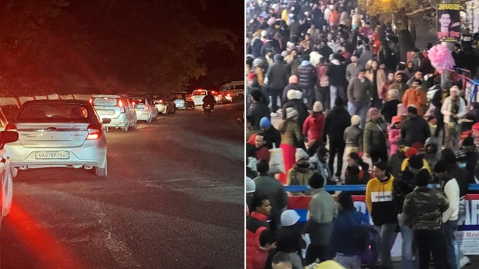 New year 2023 Celebration Uttarakhand Huge Crowd of tourists and Traffic jam in nainital Mussoorie