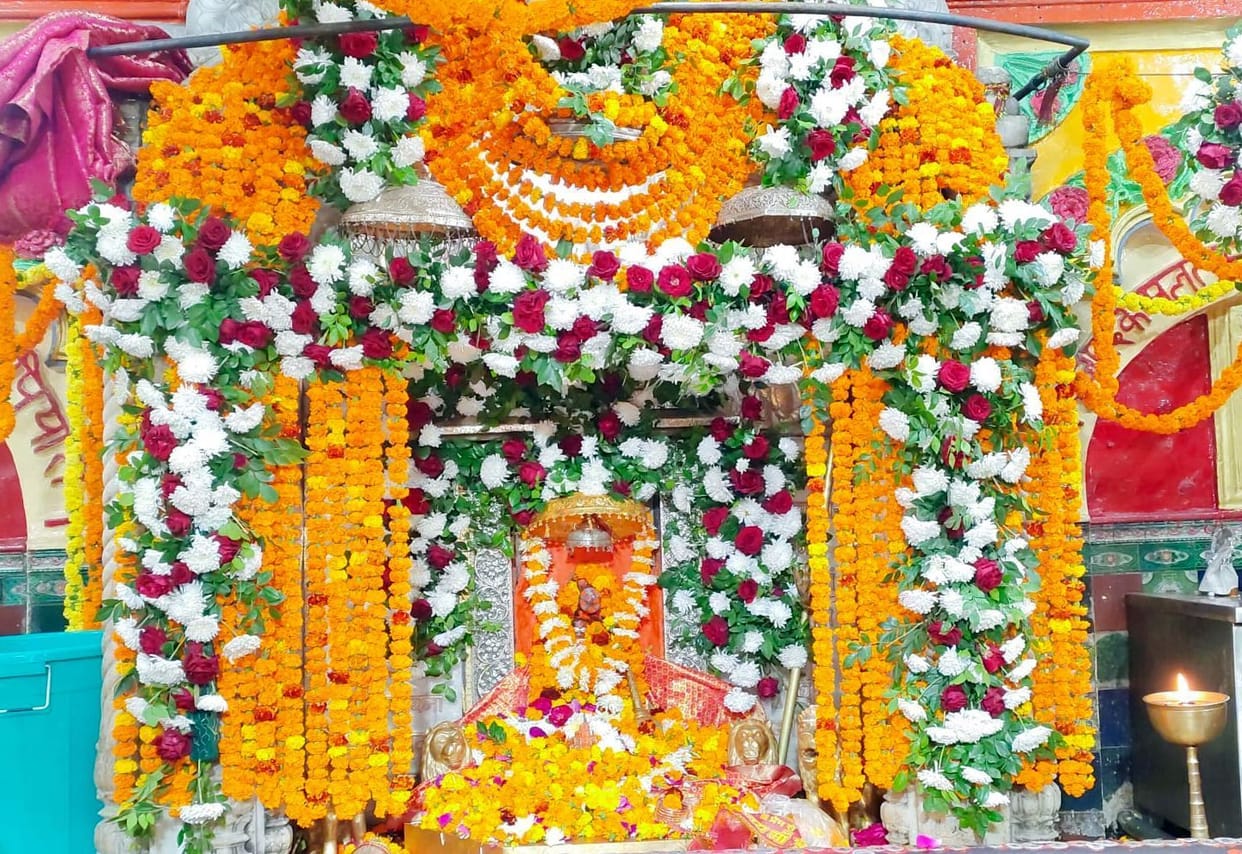 Temple decorated on New Year