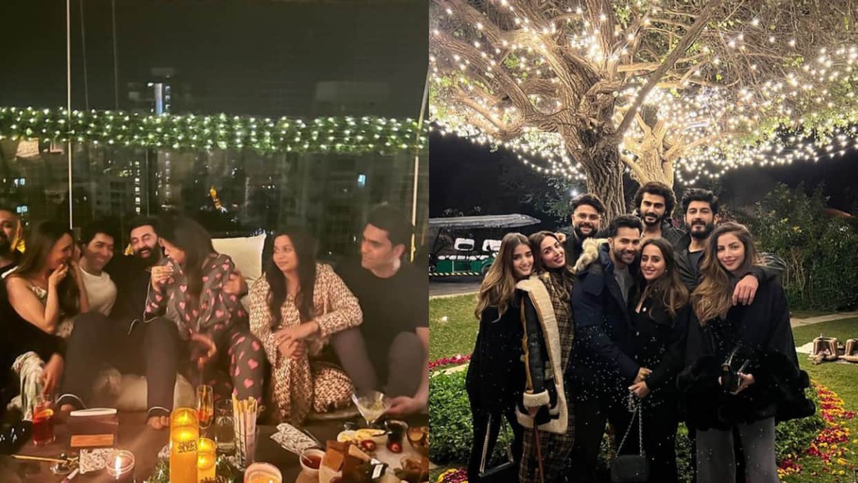 New Year 2023 celebration of Bollywood celebs Malaika arora Arjun Kapoor Varun Dhawan Alia Bhatt Ranbir Kapoor