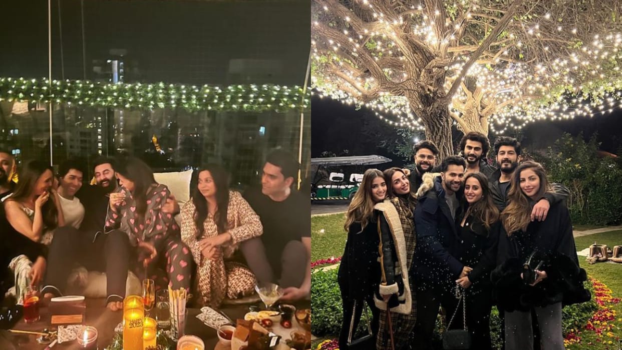 New Year 2023 celebration of Bollywood celebs Malaika arora Arjun Kapoor Varun Dhawan Alia Bhatt Ranbir Kapoor