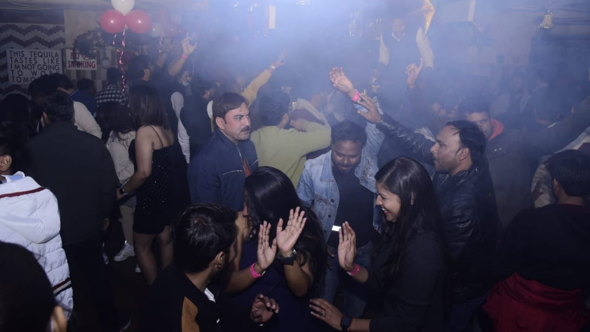 Pics of new year party celebration in Lucknow.