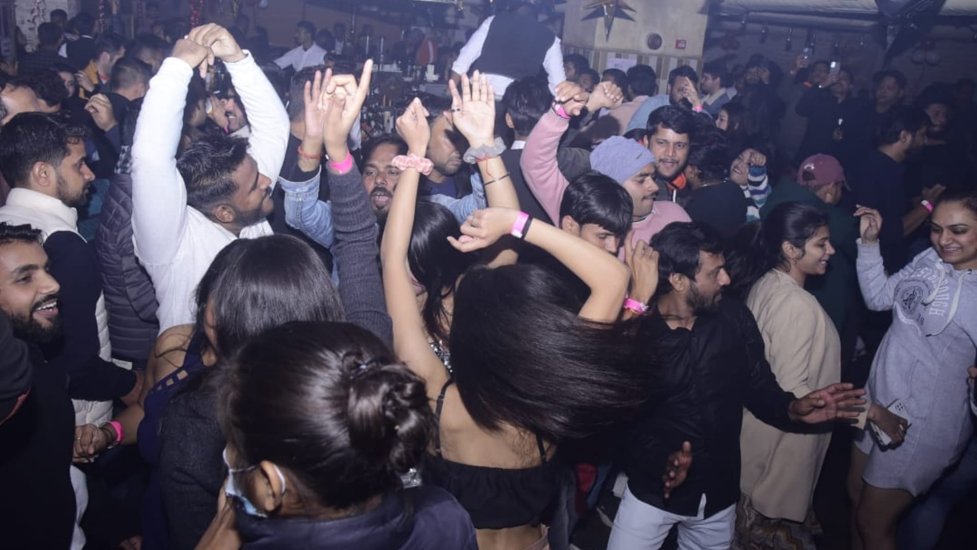 Pics of new year party celebration in Lucknow.