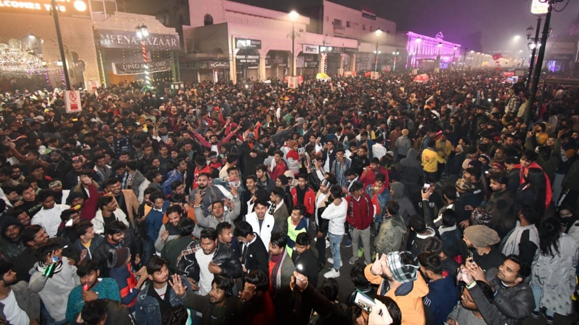Pics of new year party celebration in Lucknow.