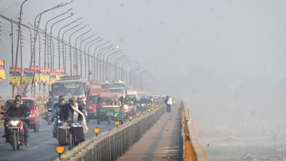 New year started with fog, cold winds made the sun breathless