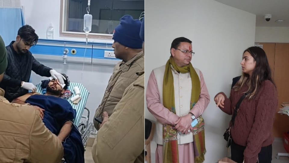 Rishabh Pant Accident: Cm Dhami meets Rishabh Pant at max hospital today