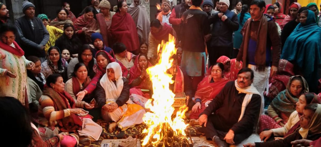 Seven-day Shrimad Bhagwat Katha ends with sacrifices in Yagya