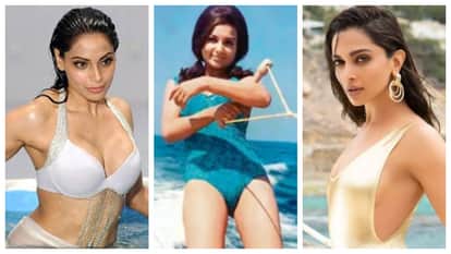 Bikini Shoot Trend in Bollywood Films starts Nargis Sharmila Tagore Disha Patani Bipasha Kareena Kapoor disprj