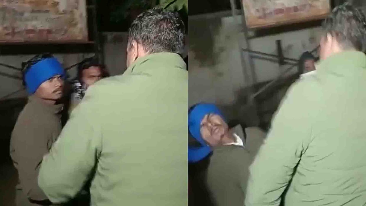 Hardoi: City Kotwal slapped the young man