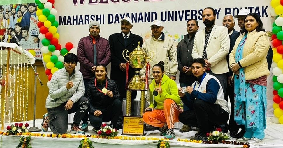 KU's women's boxing team won the runner-up trophy