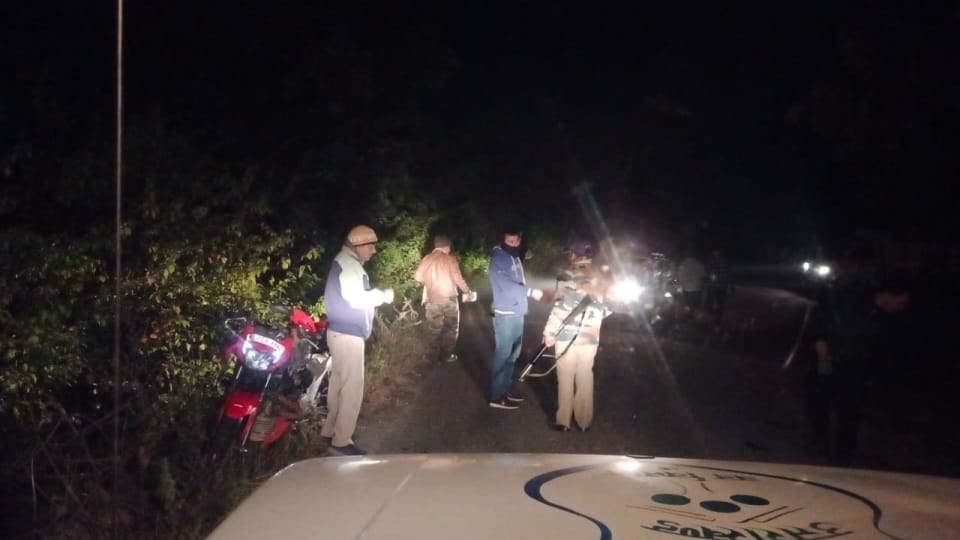 Kotdwar News: wild Elephant Attack on two bikers