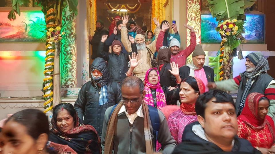 Lord Ranganath gave divine darshan sitting in palanquin at Vaikunth gate in Mathura