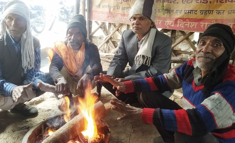 Monday was the coldest day in Suhagnagari, the temperature reached five degrees