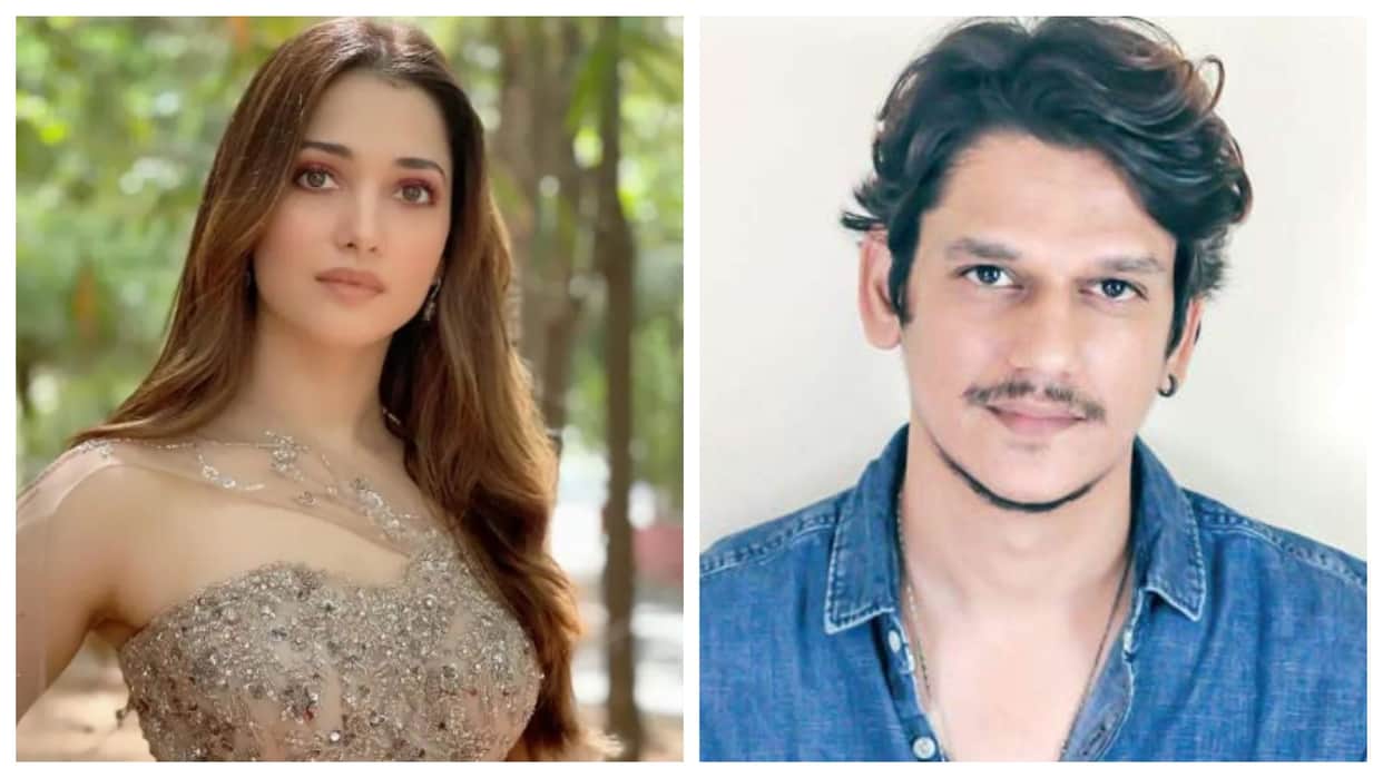 Vijay Varma Tamannaah Bhatia spotted on a dinner date greet media see latest video getting viral on internet