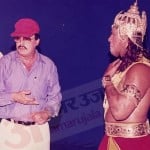 धारावाहिक 'जय हनुमान' की शूटिंग पर निर्माता निर्देशक संजय खान