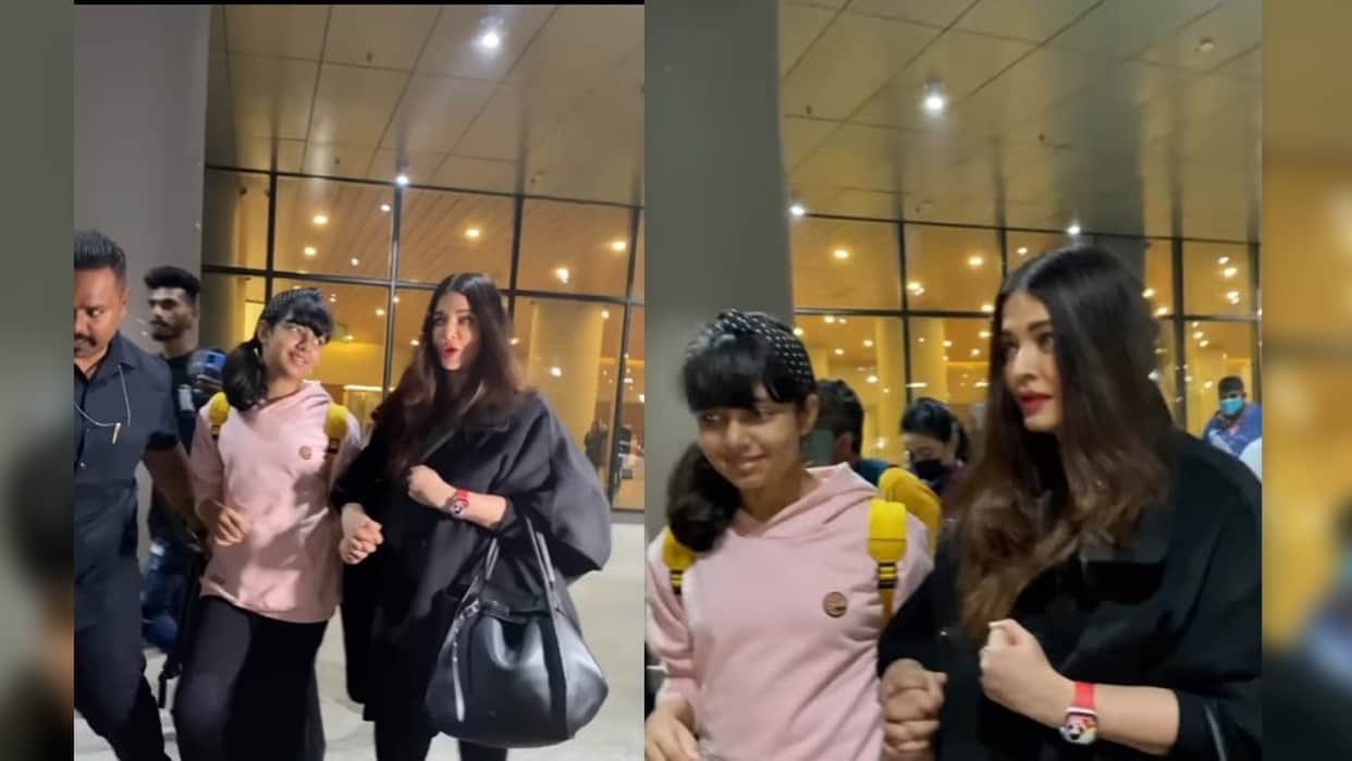 Aishwarya Rai trolled for holding daughter Aaradhya hand user says  She treats that child like a personalised