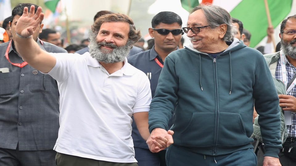 AS Daulat a close aide of Atal Bihari Vajpayee joined the Bharat Jodo Yatra