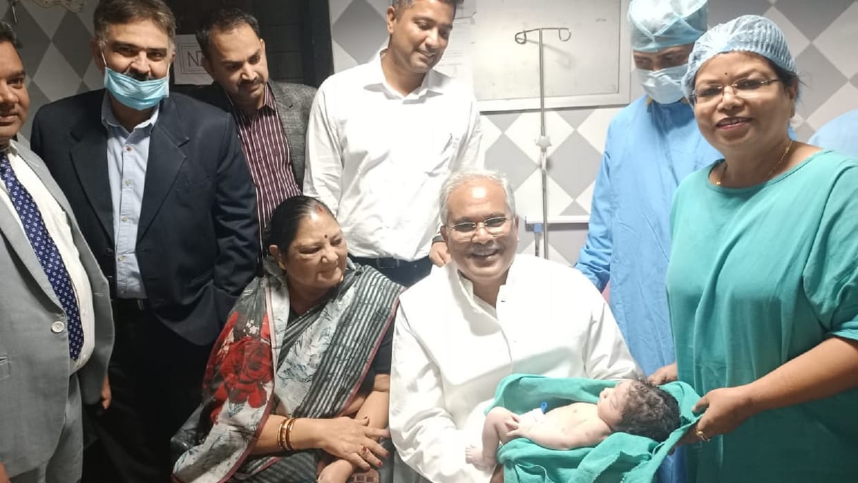chhattisgarh cm bhupesh became grandfather of a baby boy