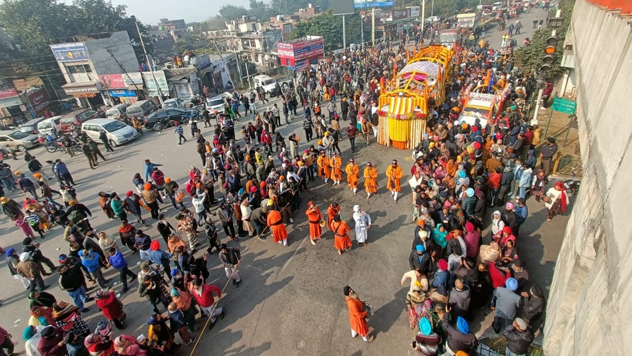 Jammu city: Grand nagar kirtan organized from Chand Nagar Gurdwara