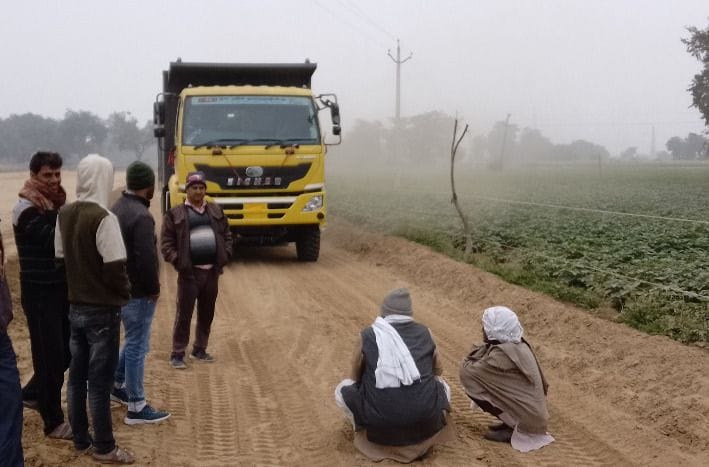 Farmers stopped bypass work due to non-receipt of compensation