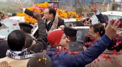 Political heat in severe cold: BJP national president Nadda in Bihar for the first time after removal from gov