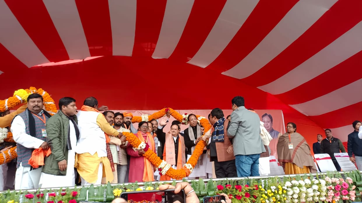 Political heat in severe cold: BJP national president Nadda in Bihar for the first time after removal from gov