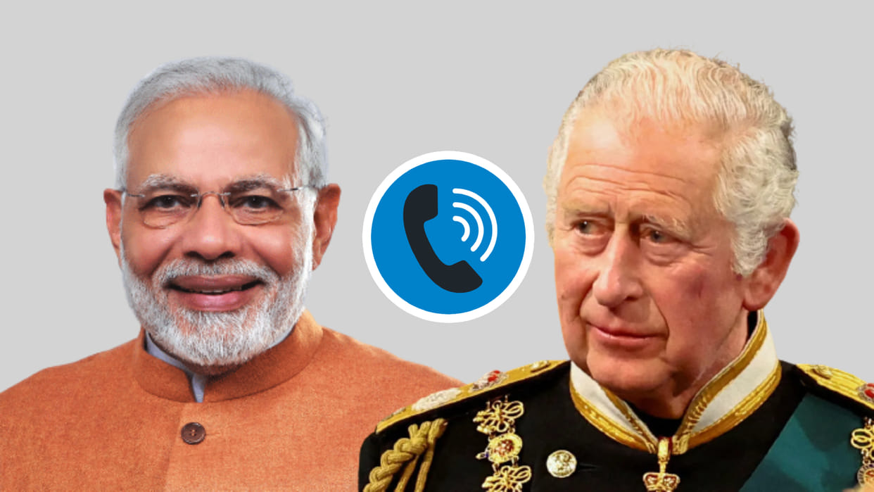 PM Narendra Modi had a telephonic conversation with King Charles III of uk