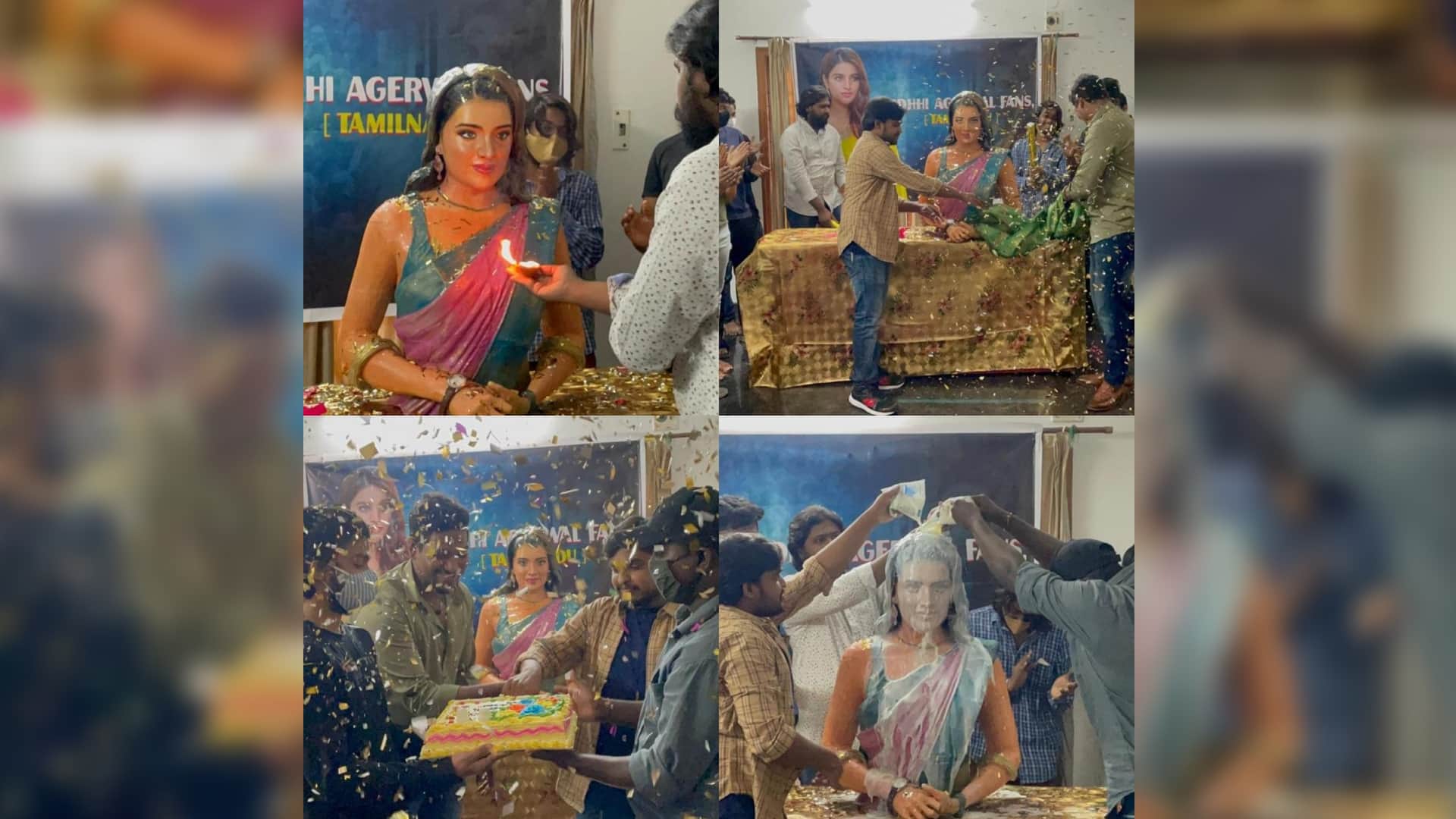 Temple dedicated to south actresses Kushboo Sundar Nidhhi Agerwal Namitha Nayanthara hansika motwani