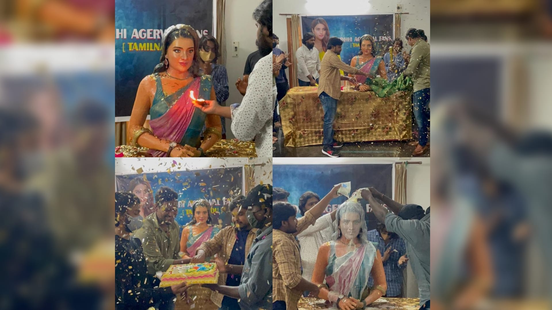 Temple dedicated to south actresses Kushboo Sundar Nidhhi Agerwal Namitha Nayanthara hansika motwani