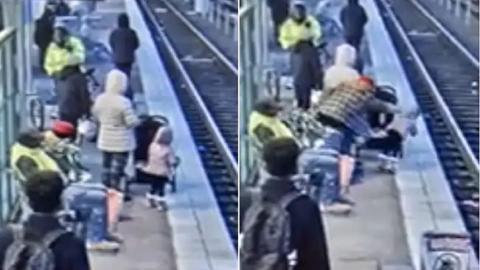 US Woman Pushed three year-Old girl on Train Track, Video viral