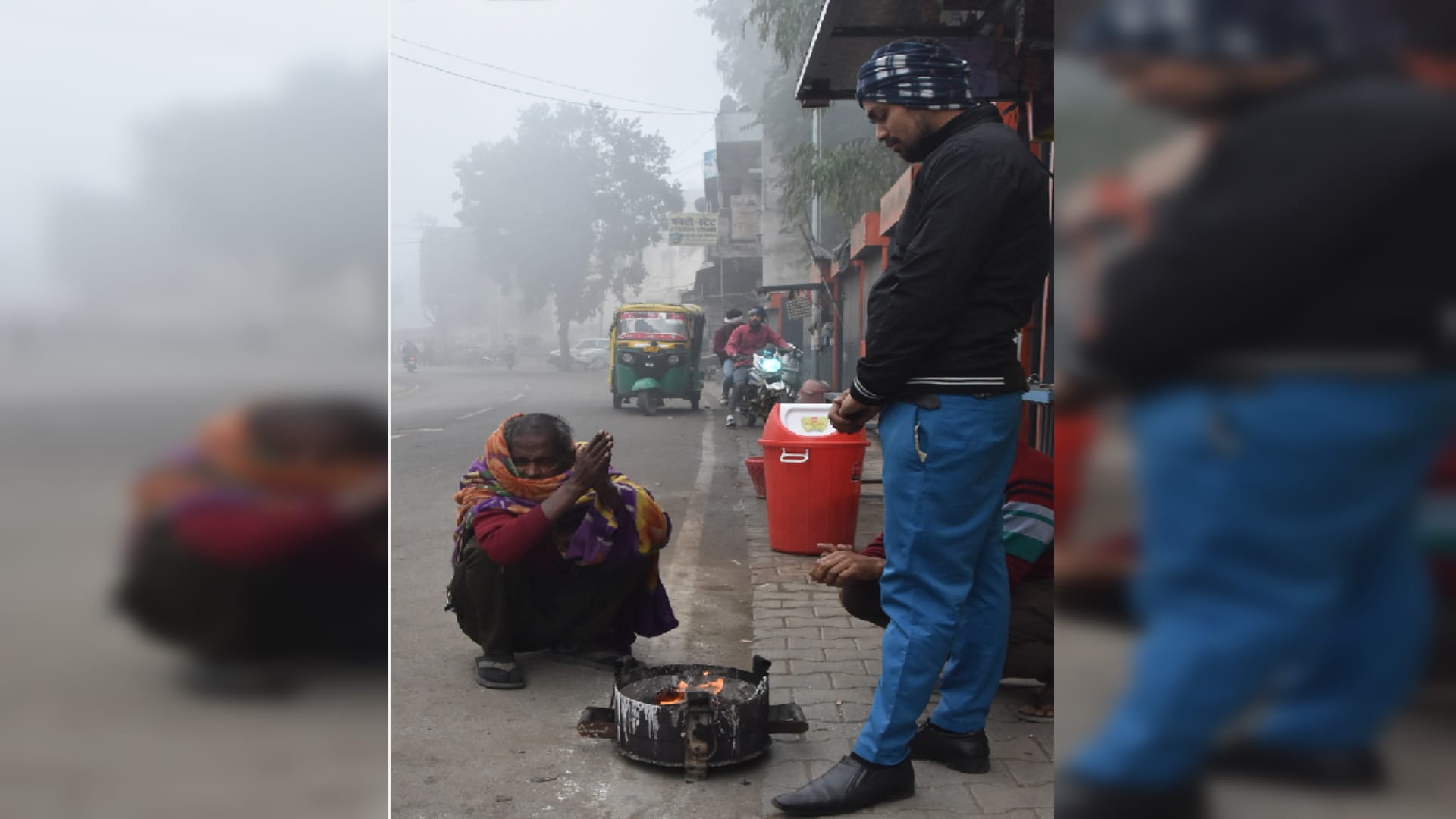 Cold day condition in western up due to fog and freezing wind winds, broke fifteen year record